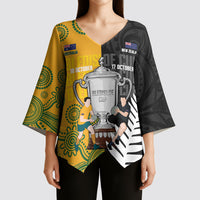 New Zealand Australia Rugby Bledisloe 2026 Custom Kimono Sleeve Blouse Champion Trophy Maori Aboriginal Art