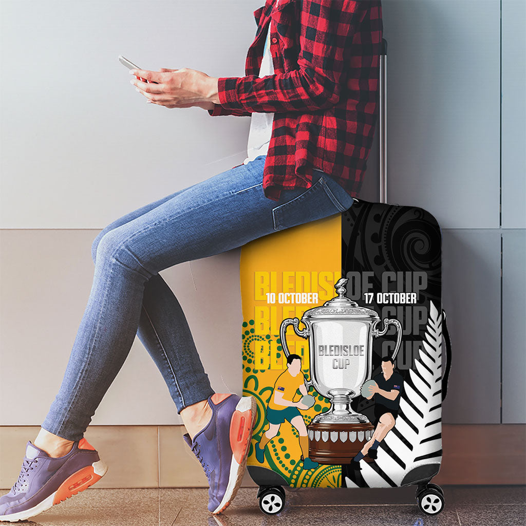New Zealand Australia Rugby Bledisloe 2026 Luggage Cover Champion Trophy Maori Aboriginal Art
