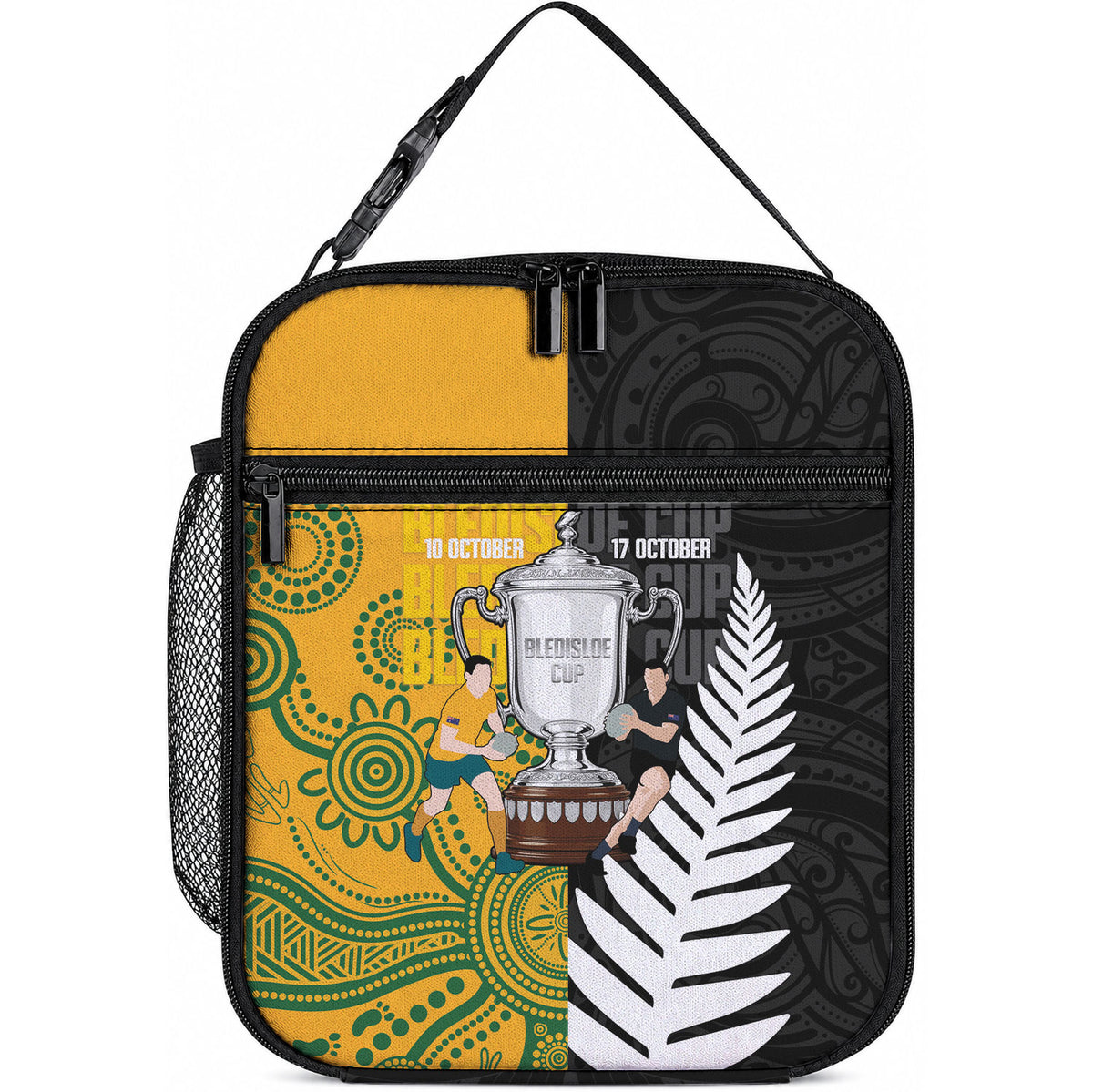 New Zealand Australia Rugby Bledisloe 2026 Lunch Bag Champion Trophy Maori Aboriginal Art