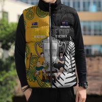 New Zealand Australia Rugby Bledisloe 2026 Custom Sleeveless Puffer Jacket Champion Trophy Maori Aboriginal Art