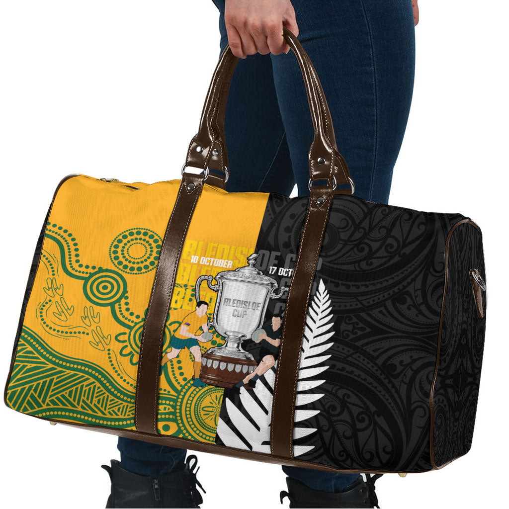New Zealand Australia Rugby Bledisloe 2026 Travel Bag Champion Trophy Maori Aboriginal Art
