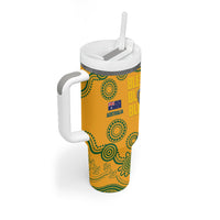 New Zealand Australia Rugby Bledisloe 2026 Tumbler With Handle Champion Trophy Maori Aboriginal Art