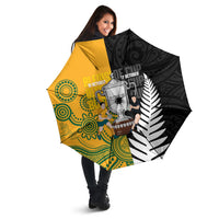 New Zealand Australia Rugby Bledisloe 2026 Umbrella Champion Trophy Maori Aboriginal Art