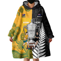 New Zealand Australia Rugby Bledisloe 2026 Custom Wearable Blanket Hoodie Champion Trophy Maori Aboriginal Art