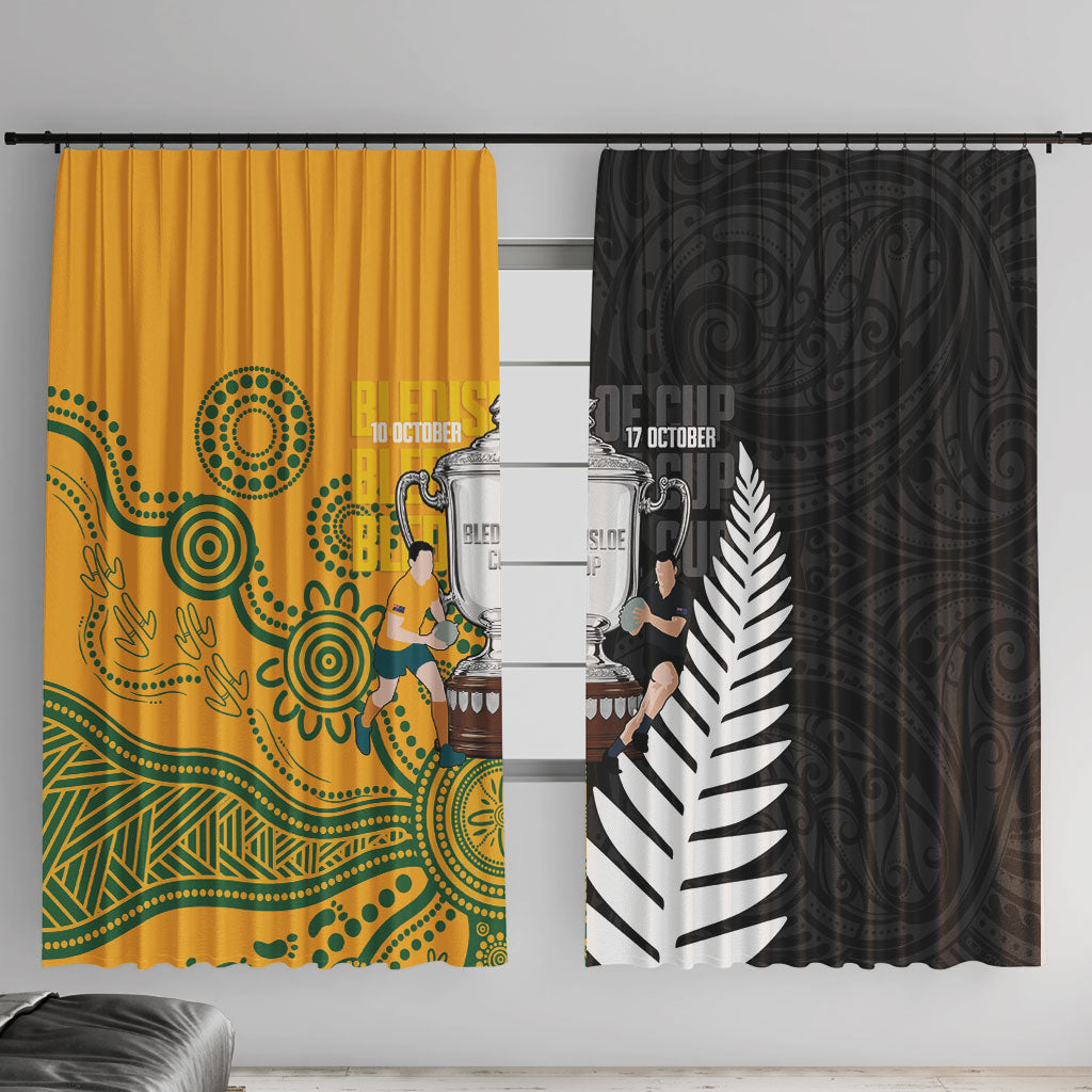 New Zealand Australia Rugby Bledisloe 2026 Window Curtain Champion Trophy Maori Aboriginal Art