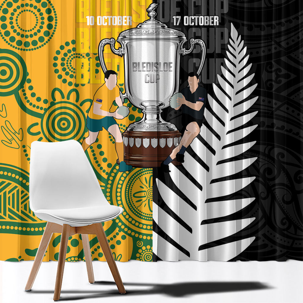 New Zealand Australia Rugby Bledisloe 2026 Window Curtain Champion Trophy Maori Aboriginal Art