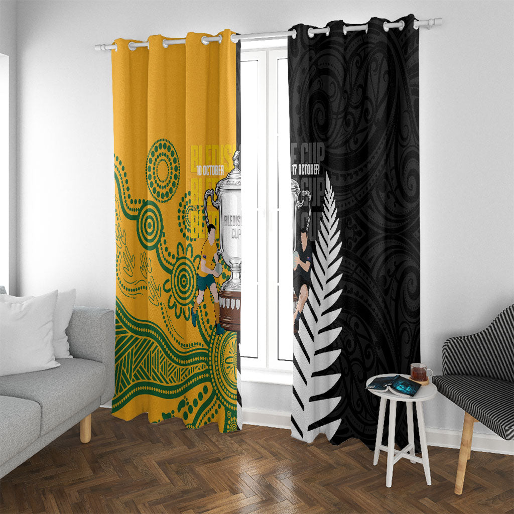 New Zealand Australia Rugby Bledisloe 2026 Window Curtain Champion Trophy Maori Aboriginal Art