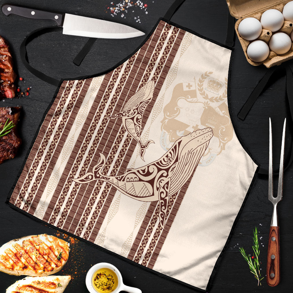 Swimming With Humpback Whales Season Tonga Apron Tongan Tofuaa Ngatu Pattern Brown