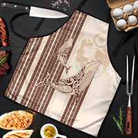 Swimming With Humpback Whales Season Tonga Apron Tongan Tofuaa Ngatu Pattern Brown
