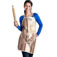 Swimming With Humpback Whales Season Tonga Apron Tongan Tofuaa Ngatu Pattern Brown