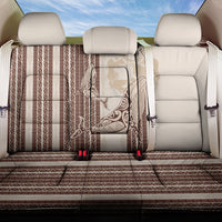 Swimming With Humpback Whales Season Tonga Back Car Seat Cover Tongan Tofuaa Ngatu Pattern Brown
