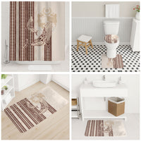 Swimming With Humpback Whales Season Tonga Bathroom Set Tongan Tofuaa Ngatu Pattern Brown