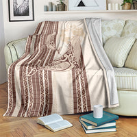 Swimming With Humpback Whales Season Tonga Blanket Tongan Tofuaa Ngatu Pattern Brown