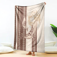 Swimming With Humpback Whales Season Tonga Blanket Tongan Tofuaa Ngatu Pattern Brown