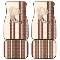 Swimming With Humpback Whales Season Tonga Car Mats Tongan Tofuaa Ngatu Pattern Brown