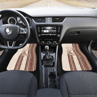 Swimming With Humpback Whales Season Tonga Car Mats Tongan Tofuaa Ngatu Pattern Brown