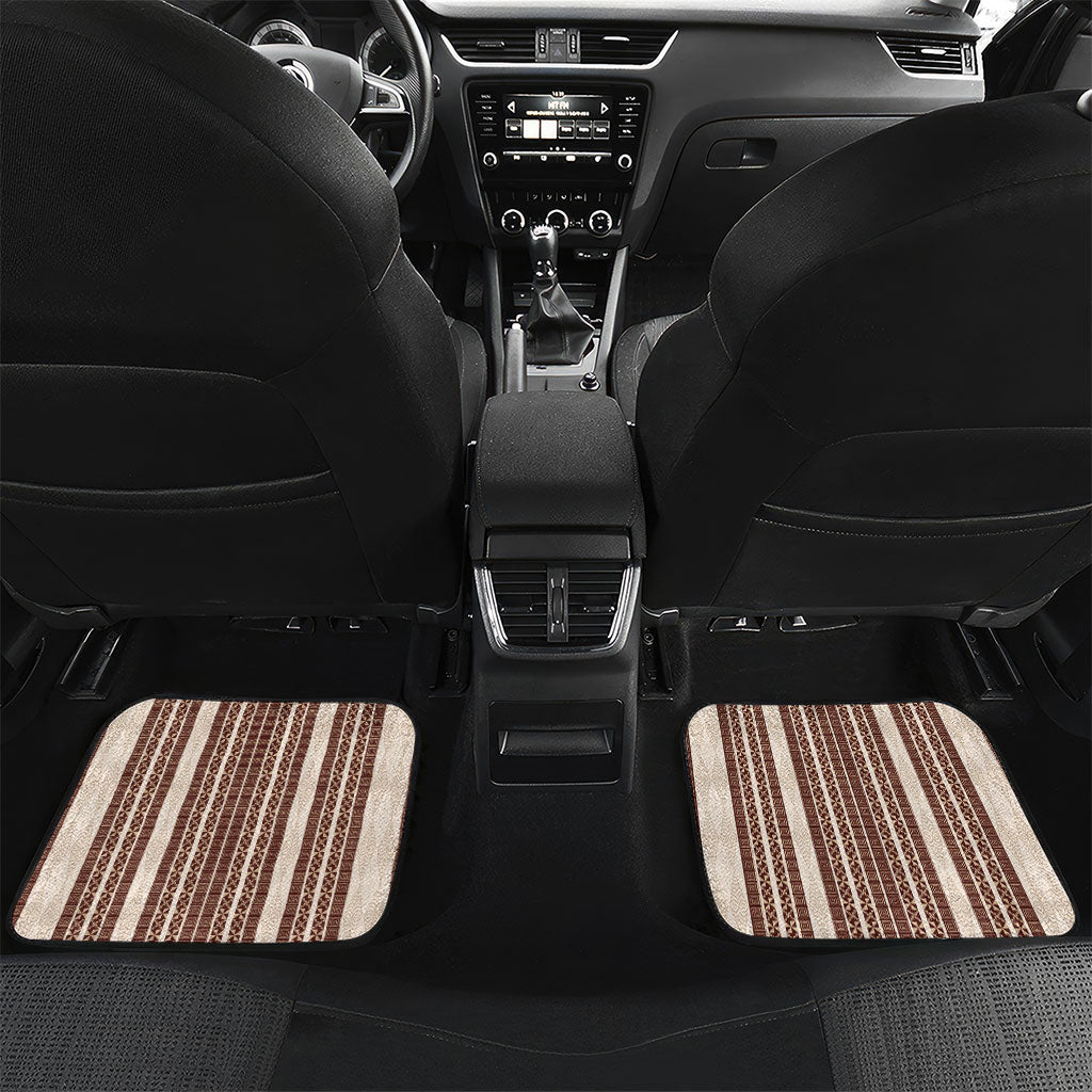 Swimming With Humpback Whales Season Tonga Car Mats Tongan Tofuaa Ngatu Pattern Brown