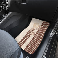 Swimming With Humpback Whales Season Tonga Car Mats Tongan Tofuaa Ngatu Pattern Brown