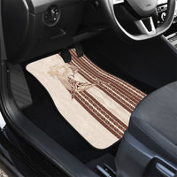 Swimming With Humpback Whales Season Tonga Car Mats Tongan Tofuaa Ngatu Pattern Brown