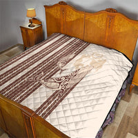 Swimming With Humpback Whales Season Tonga Quilt Tongan Tofuaa Ngatu Pattern Brown