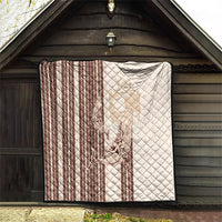 Swimming With Humpback Whales Season Tonga Quilt Tongan Tofuaa Ngatu Pattern Brown