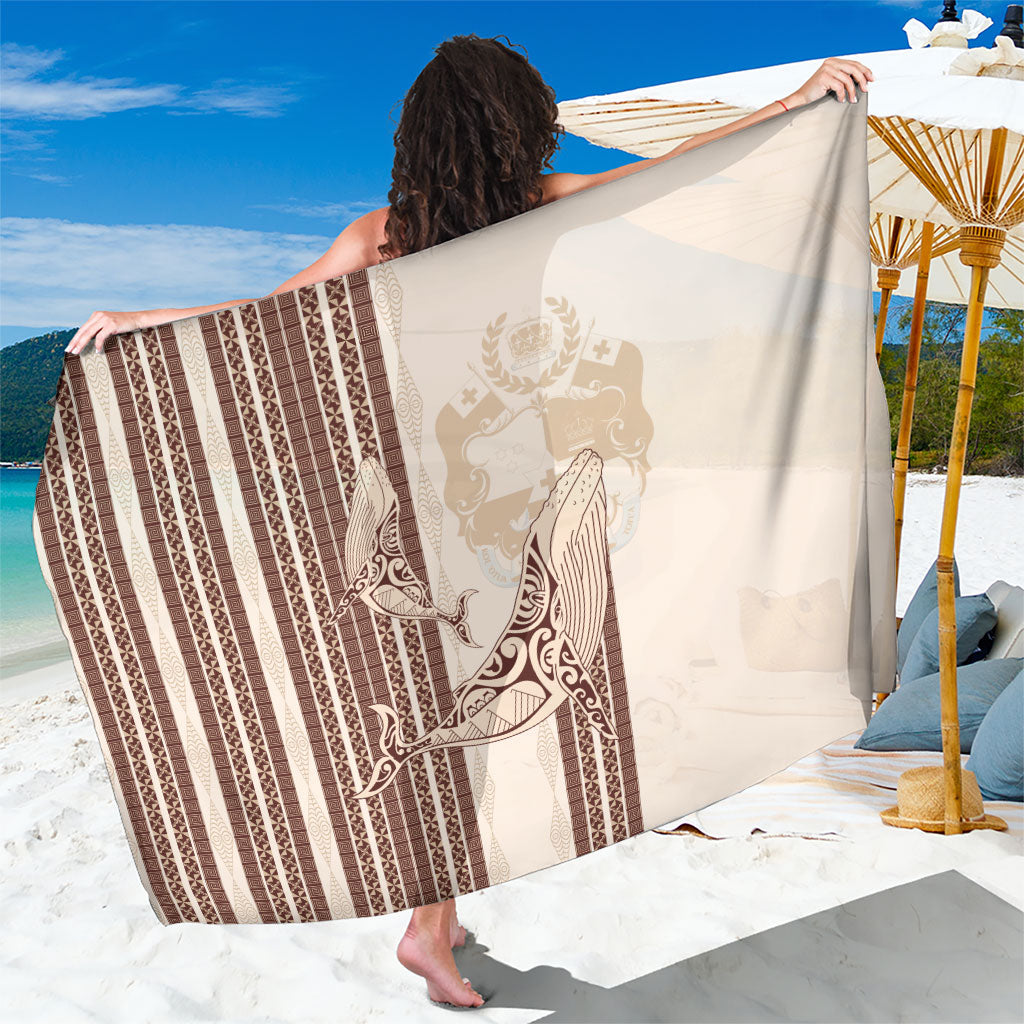 Swimming With Humpback Whales Season Tonga Sarong Tongan Tofuaa Ngatu Pattern Brown