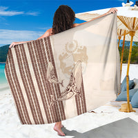 Swimming With Humpback Whales Season Tonga Sarong Tongan Tofuaa Ngatu Pattern Brown