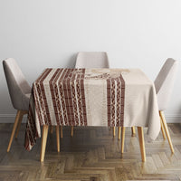 Swimming With Humpback Whales Season Tonga Tablecloth Tongan Tofuaa Ngatu Pattern Brown
