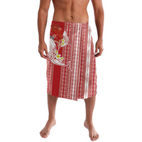 Swimming With Humpback Whales Season Tonga Lavalava Tongan Tofuaa Ngatu Pattern Red