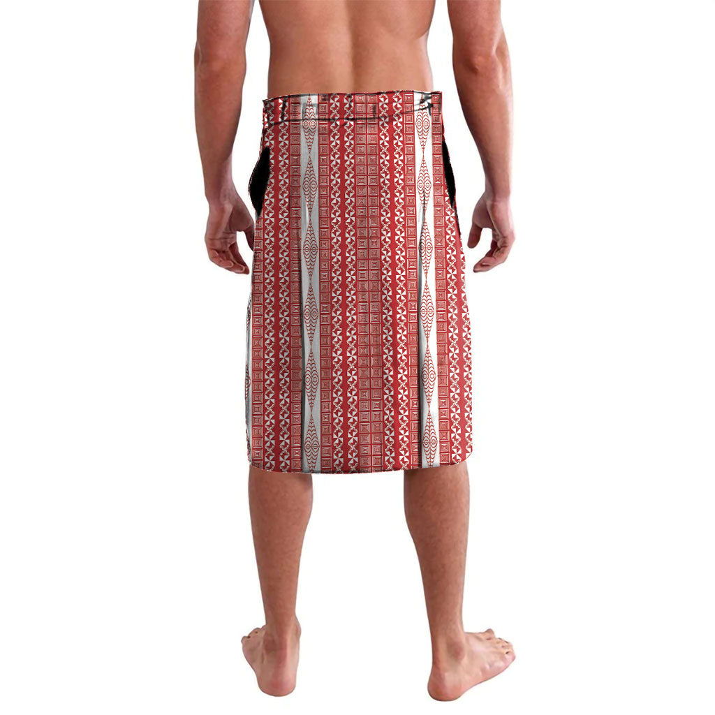 Swimming With Humpback Whales Season Tonga Lavalava Tongan Tofuaa Ngatu Pattern Red