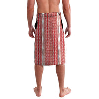 Swimming With Humpback Whales Season Tonga Lavalava Tongan Tofuaa Ngatu Pattern Red