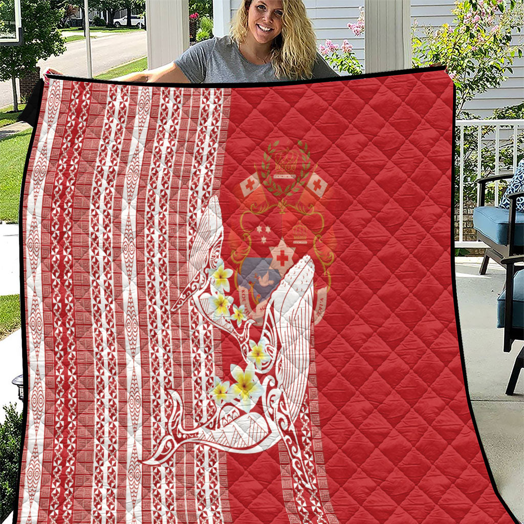 Swimming With Humpback Whales Season Tonga Quilt Tongan Tofuaa Ngatu Pattern Red