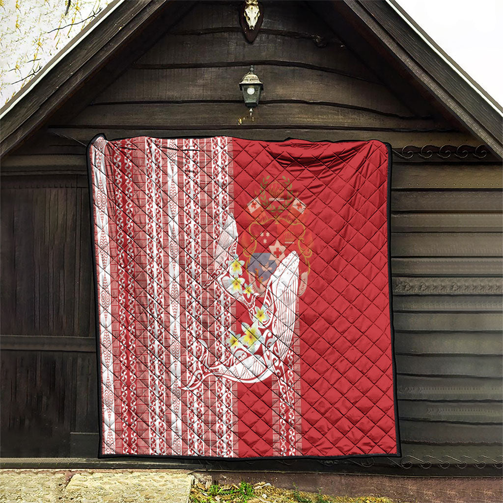 Swimming With Humpback Whales Season Tonga Quilt Tongan Tofuaa Ngatu Pattern Red