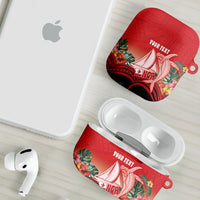 Vavau Sailing Festival Tonga Personalised AirPods Case Humpback Whale Sailboat Tropical Vibes