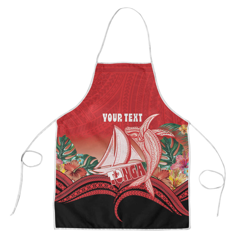Vavau Sailing Festival Tonga Personalised Apron Humpback Whale Sailboat Tropical Vibes