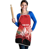 Vavau Sailing Festival Tonga Personalised Apron Humpback Whale Sailboat Tropical Vibes