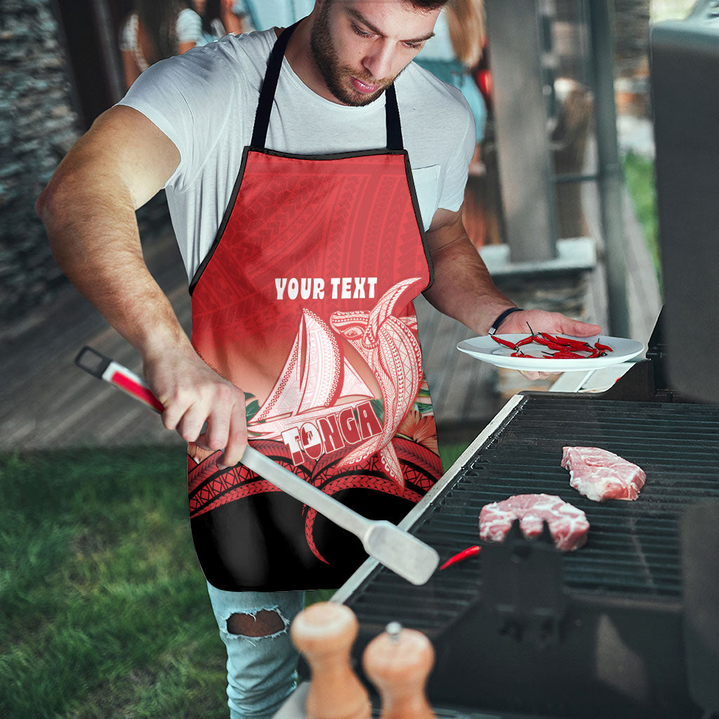 Vavau Sailing Festival Tonga Personalised Apron Humpback Whale Sailboat Tropical Vibes