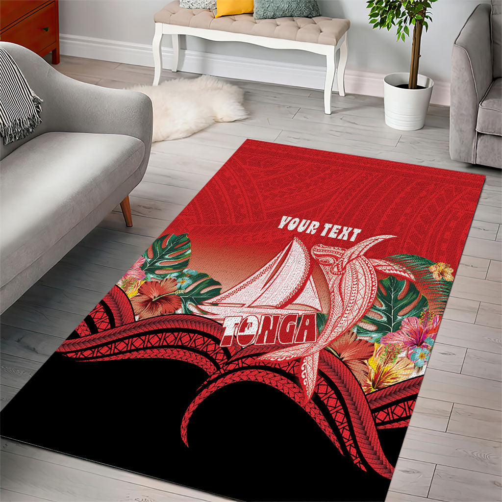 Vavau Sailing Festival Tonga Personalised Area Rug Humpback Whale Sailboat Tropical Vibes