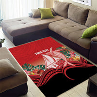 Vavau Sailing Festival Tonga Personalised Area Rug Humpback Whale Sailboat Tropical Vibes