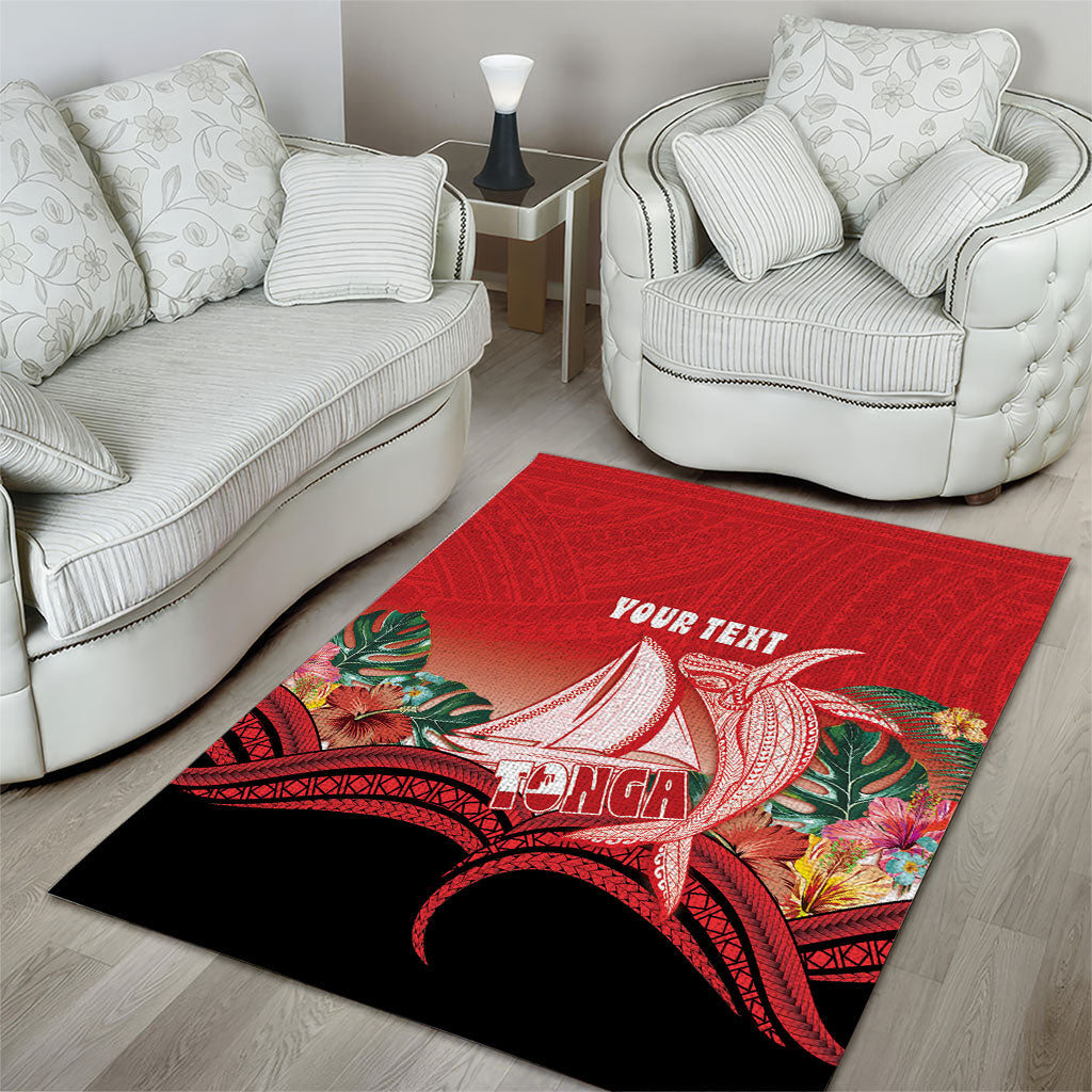 Vavau Sailing Festival Tonga Personalised Area Rug Humpback Whale Sailboat Tropical Vibes