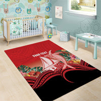 Vavau Sailing Festival Tonga Personalised Area Rug Humpback Whale Sailboat Tropical Vibes