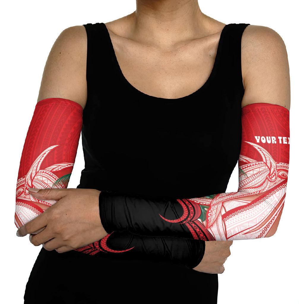 Vavau Sailing Festival Tonga Personalised Arm Sleeves Humpback Whale Sailboat Tropical Vibes
