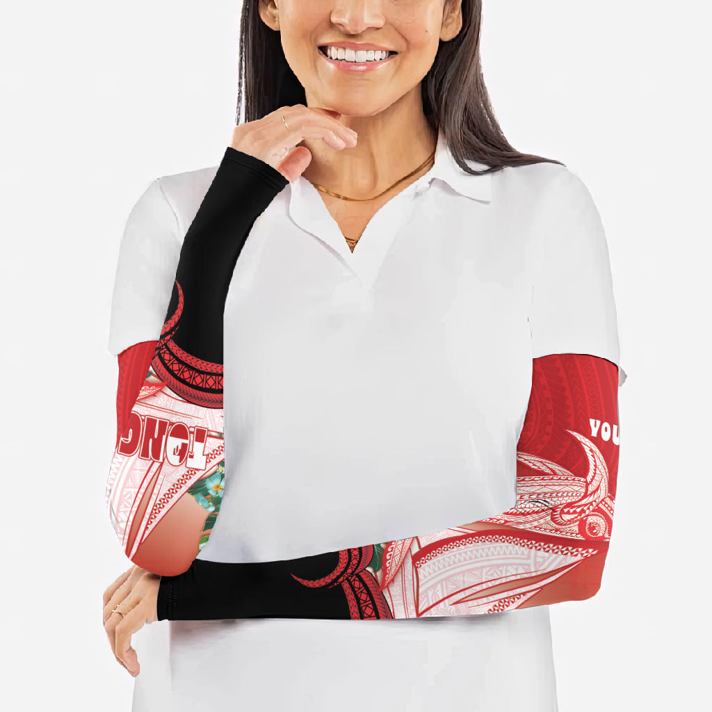 Vavau Sailing Festival Tonga Personalised Arm Sleeves Humpback Whale Sailboat Tropical Vibes
