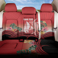 Vavau Sailing Festival Tonga Personalised Back Car Seat Cover Humpback Whale Sailboat Tropical Vibes