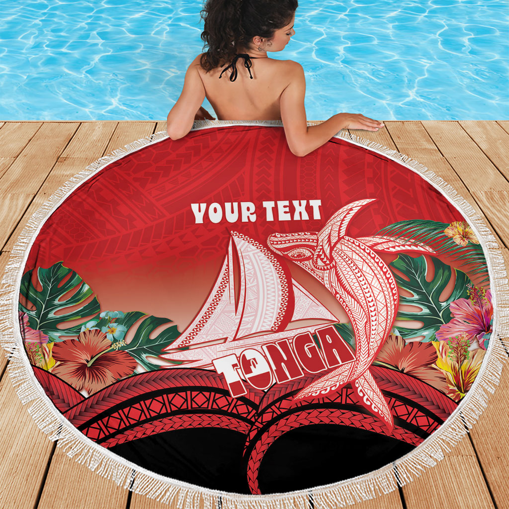 Vavau Sailing Festival Tonga Personalised Beach Blanket Humpback Whale Sailboat Tropical Vibes