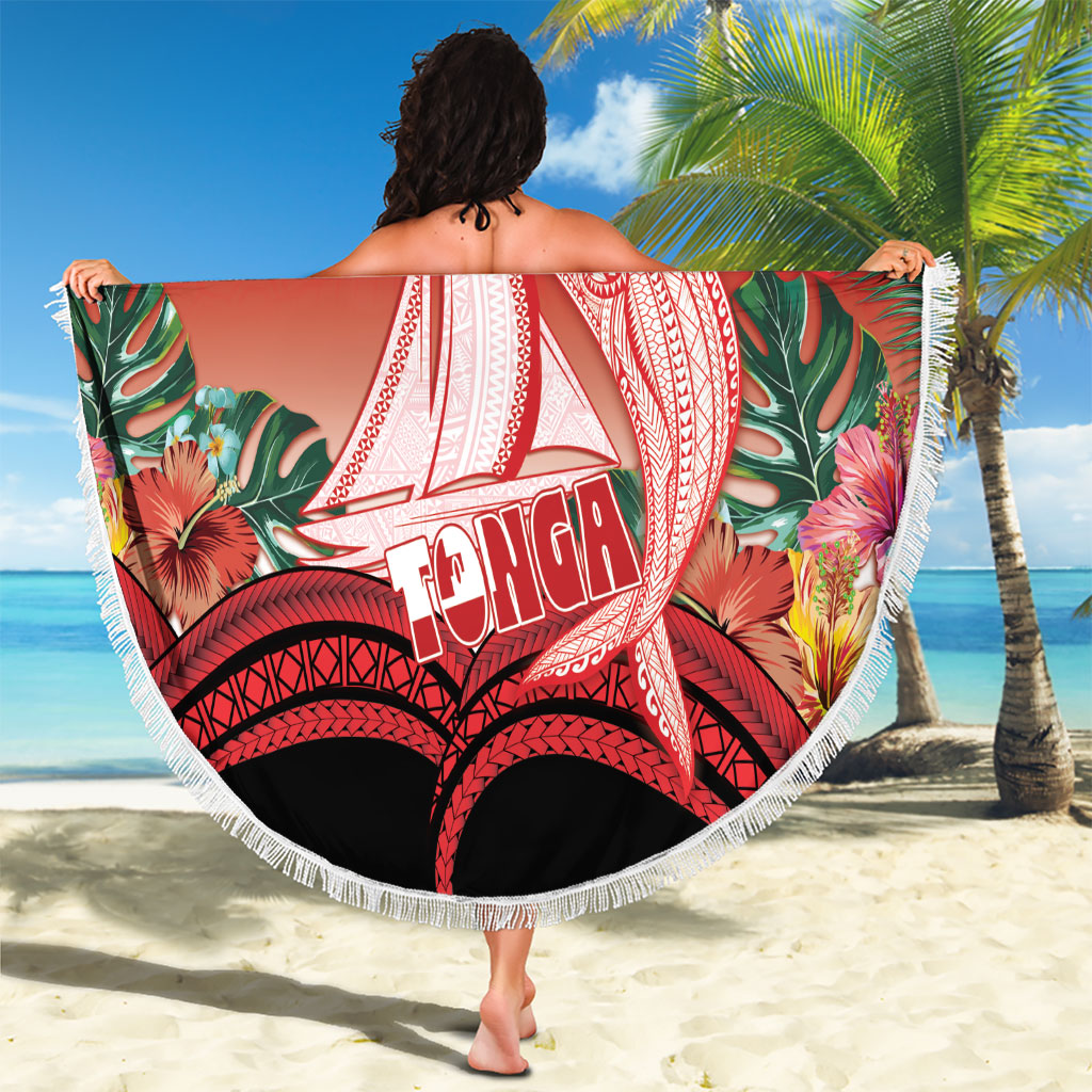 Vavau Sailing Festival Tonga Personalised Beach Blanket Humpback Whale Sailboat Tropical Vibes