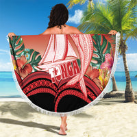 Vavau Sailing Festival Tonga Personalised Beach Blanket Humpback Whale Sailboat Tropical Vibes
