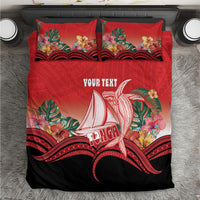 Vavau Sailing Festival Tonga Personalised Bedding Set Humpback Whale Sailboat Tropical Vibes