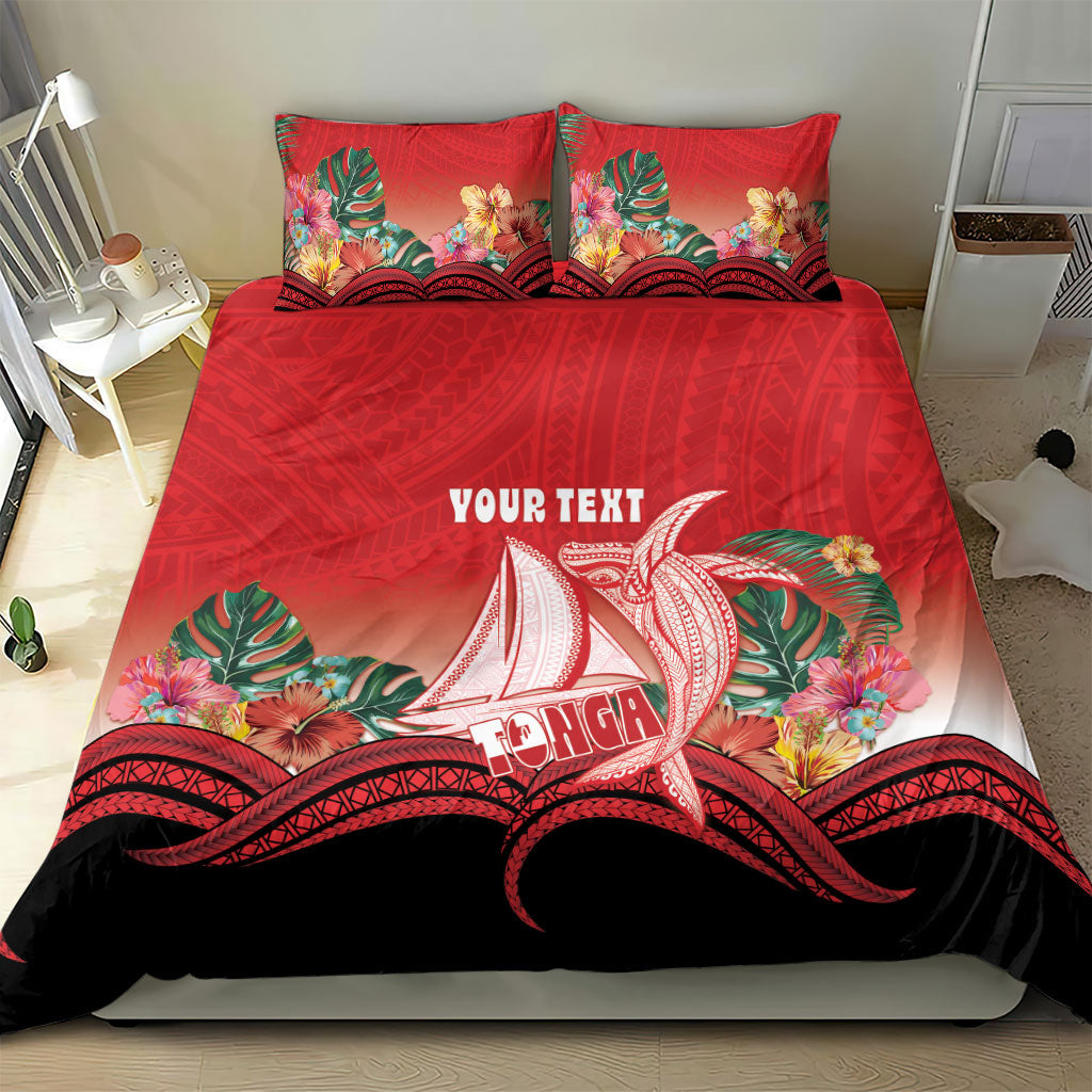 Vavau Sailing Festival Tonga Personalised Bedding Set Humpback Whale Sailboat Tropical Vibes