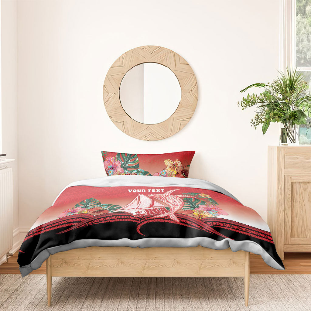 Vavau Sailing Festival Tonga Personalised Bedding Set Humpback Whale Sailboat Tropical Vibes